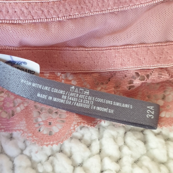 Aerie dust nude pink lace bralette bra racerback 32A Pre-owned - Picture 10 of 10